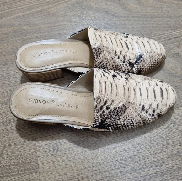 Gibson Latimer women's snake print pointed toe mules shoes Size 7.5 - Picture 9 of 9